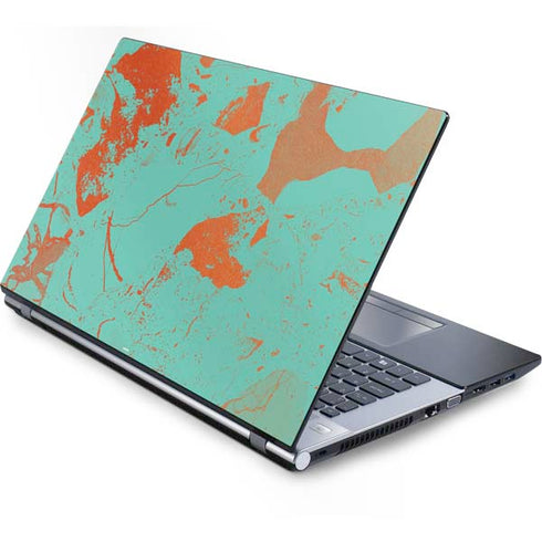 Turquoise and Orange Marble Generic Laptop Skin