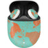 Turquoise and Orange Marble Google Pixel Buds Skin