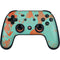 Turquoise and Orange Marble Google Stadia Controller Skin