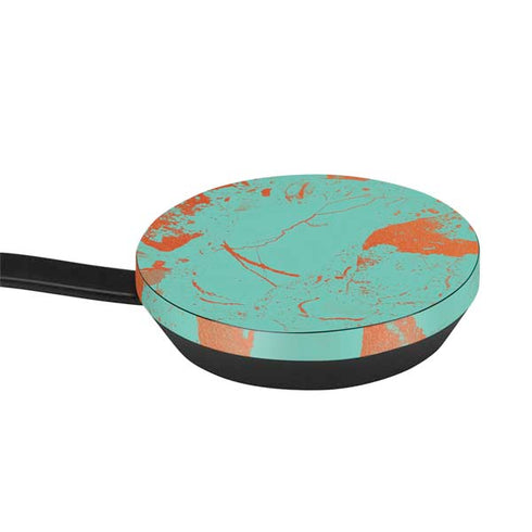 Turquoise and Orange Marble Google Stadia Controller Skin