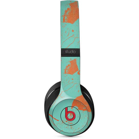 Turquoise and Orange Marble Studio Wireless Skin