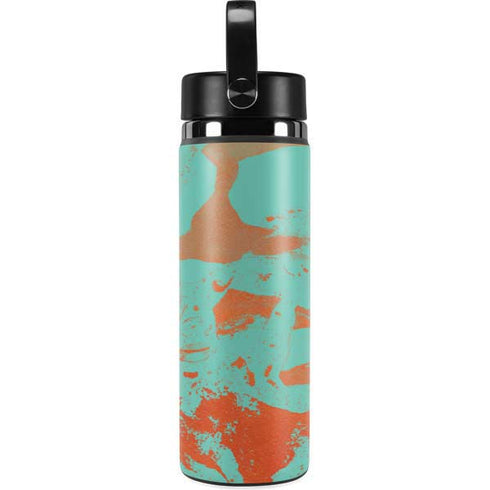 Turquoise and Orange Marble Hydro Flask 20oz Wide Mouth Skin