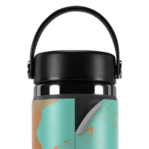 Turquoise and Orange Marble Hydro Flask 20oz Wide Mouth Skin