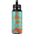 Turquoise and Orange Marble Hydro Flask 32oz Wide Mouth Skin
