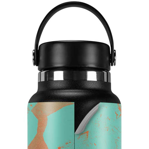 Turquoise and Orange Marble Hydro Flask 32oz Wide Mouth Skin