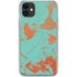 Turquoise and Orange Marble iPhone 11 Clear Case