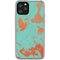 Turquoise and Orange Marble iPhone 11 Pro Clear Case