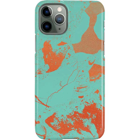 Turquoise and Orange Marble iPhone 11 Pro Lite Case