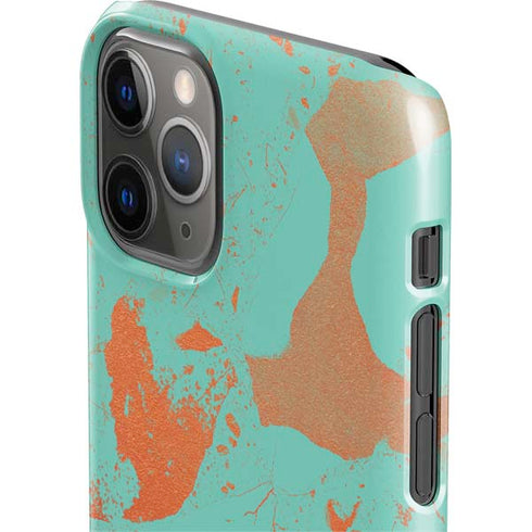 Turquoise and Orange Marble iPhone 11 Pro Lite Case