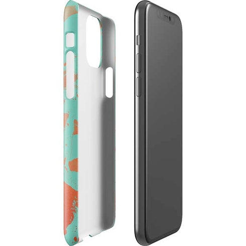 Turquoise and Orange Marble iPhone 11 Pro Lite Case