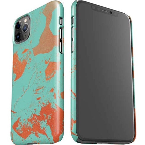 Turquoise and Orange Marble iPhone 11 Pro Max Lite Case