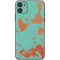 Turquoise and Orange Marble iPhone 11 Skin
