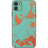 Turquoise and Orange Marble iPhone 11 Skin