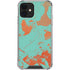 Turquoise and Orange Marble iPhone 12 Clear Case