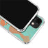 Turquoise and Orange Marble iPhone 12 Clear Case
