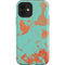 Turquoise and Orange Marble iPhone 12 Impact Case