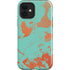 Turquoise and Orange Marble iPhone 12 Impact Case