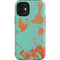 Turquoise and Orange Marble iPhone 12 Mini Impact Case