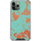 Turquoise and Orange Marble iPhone 12 Pro Clear Case