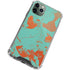 Turquoise and Orange Marble iPhone 12 Pro Clear Case