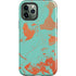 Turquoise and Orange Marble iPhone 12 Pro Impact Case