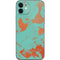 Turquoise and Orange Marble iPhone 12 Skin