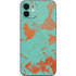 Turquoise and Orange Marble iPhone 12 Skin