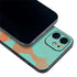 Turquoise and Orange Marble iPhone 12 Skin