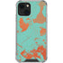 Turquoise and Orange Marble iPhone 13 Mini Clear Case