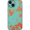 Turquoise and Orange Marble iPhone 13 Mini Skin