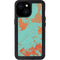 Turquoise and Orange Marble iPhone 13 Mini Waterproof Case