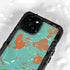Turquoise and Orange Marble iPhone 13 Mini Waterproof Case