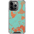 Turquoise and Orange Marble iPhone 13 Pro Clear Case