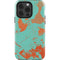 Turquoise and Orange Marble iPhone 13 Pro Impact Case