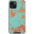 Turquoise and Orange Marble iPhone 14 Plus Clear Case