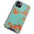 Turquoise and Orange Marble iPhone 14 Plus Clear Case