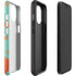 Turquoise and Orange Marble iPhone 14 Impact Case