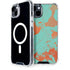 Turquoise and Orange Marble iPhone 15 Plus MagSafe Case