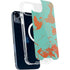 Turquoise and Orange Marble iPhone 15 Plus MagSafe Case