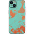 Turquoise and Orange Marble iPhone 15 Plus Skin