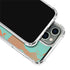 Turquoise and Orange Marble iPhone 14 Pro Clear Case