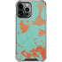 Turquoise and Orange Marble iPhone 14 Pro Max Clear Case