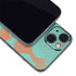Turquoise and Orange Marble iPhone 14 Skin