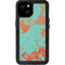 Turquoise and Orange Marble iPhone 15 Plus Waterproof Case