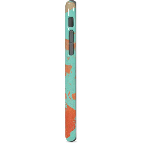 Turquoise and Orange Marble iPhone 7 Pro Case