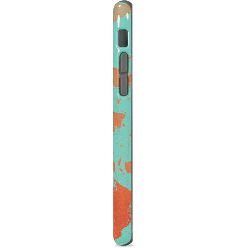 Turquoise and Orange Marble iPhone 8 Pro Case
