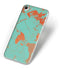 Turquoise and Orange Marble iPhone 8 Skin
