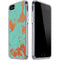 Turquoise and Orange Marble iPhone SE (2nd & 3rd Gen) Clear Case
