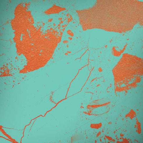 Turquoise and Orange Marble iPhone X Pro Case