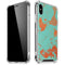 Turquoise and Orange Marble iPhone XS Max Clear Case